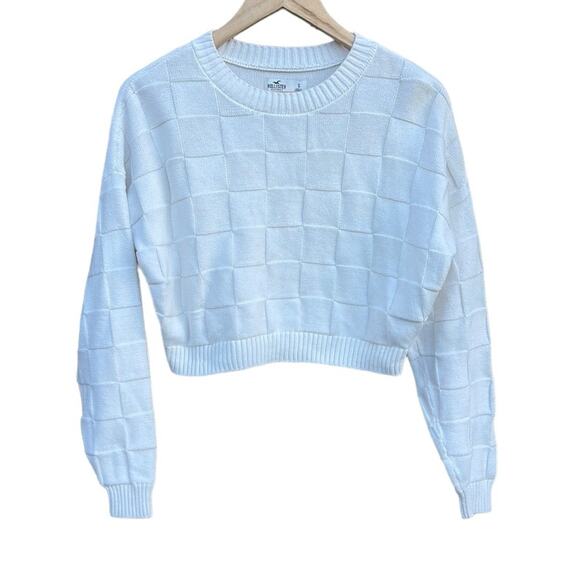 Hollister white crop sweater size small - Picture 1 of 8